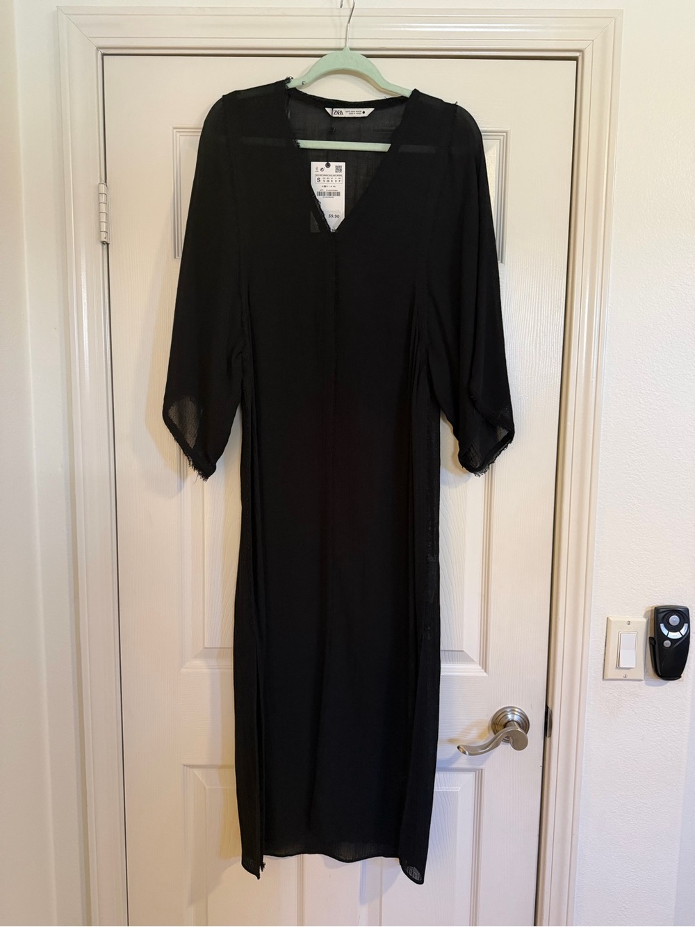 Zara Black V-Neck Women’s Sheer Dress/Coverup— NWT